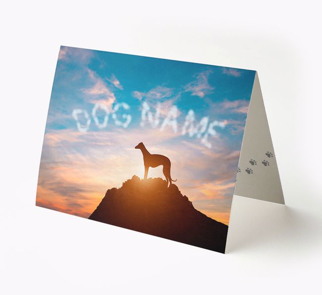 Sunset Cloud: Personalized {breedCommonName} Silhouette Card